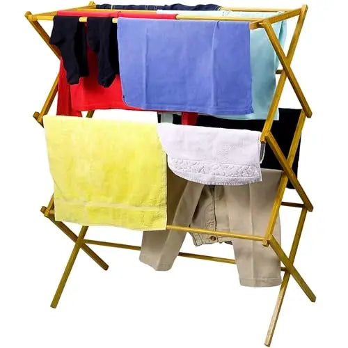 Bamboo Folding Laundry Drying Rack