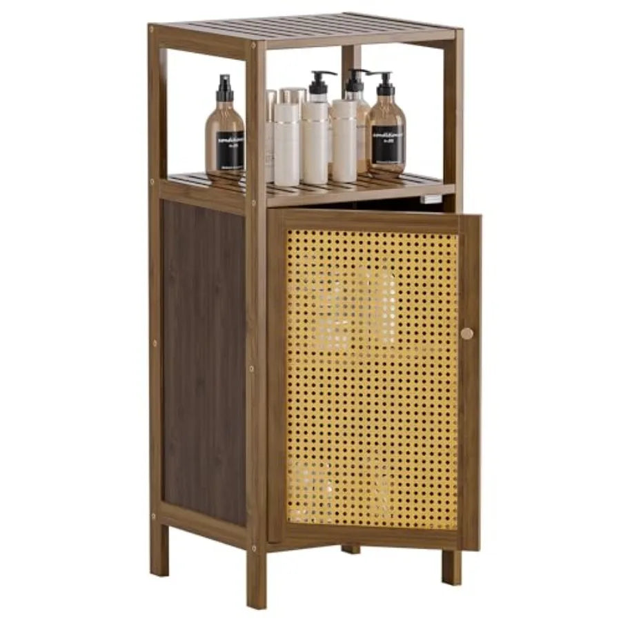 Bathroom Storage Cabinet Rattan