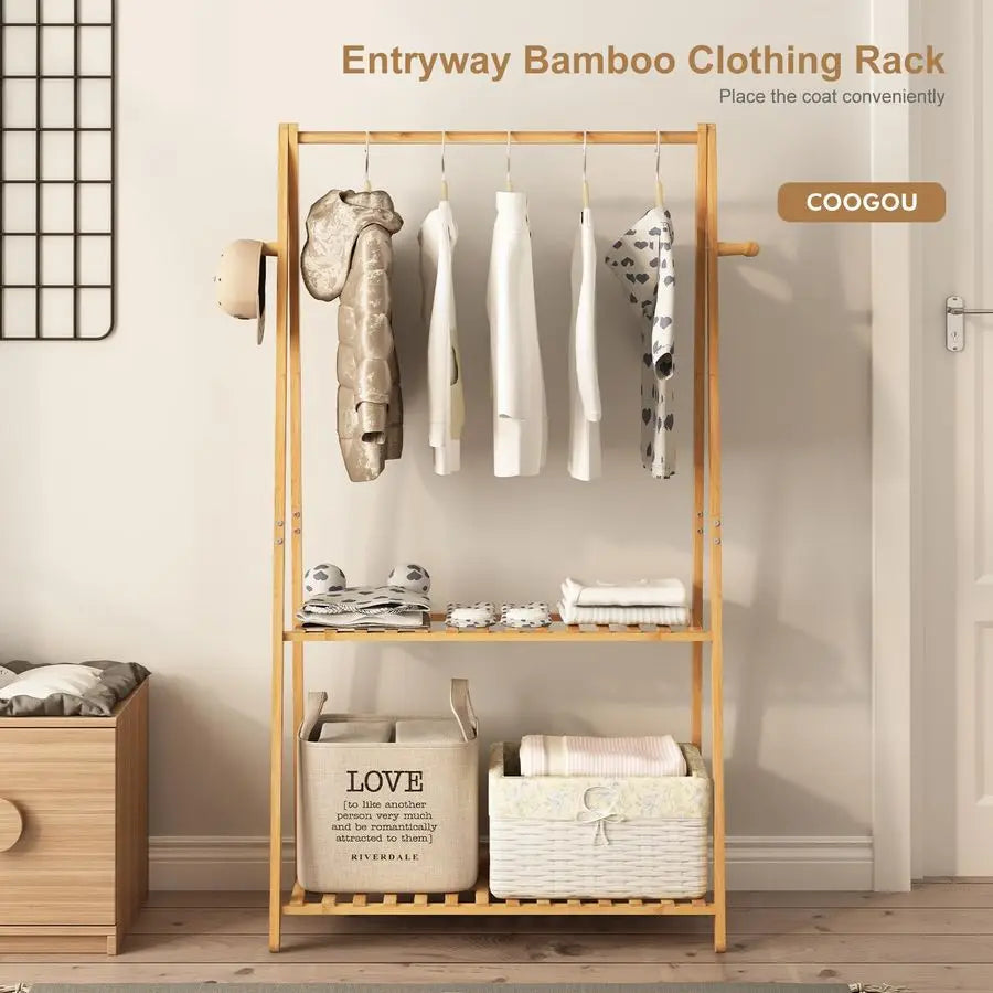 Clothing Rack for Hanging Clothes Storage Shelves