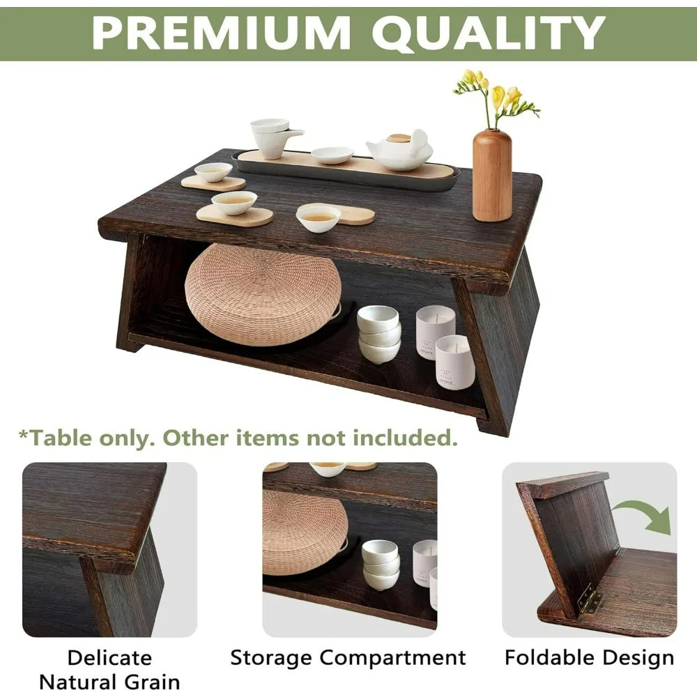 Low Meditation Table for Sitting on The Floor