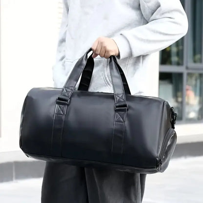 Leather Waterproof Handbag Training Fitness Bag for Travel