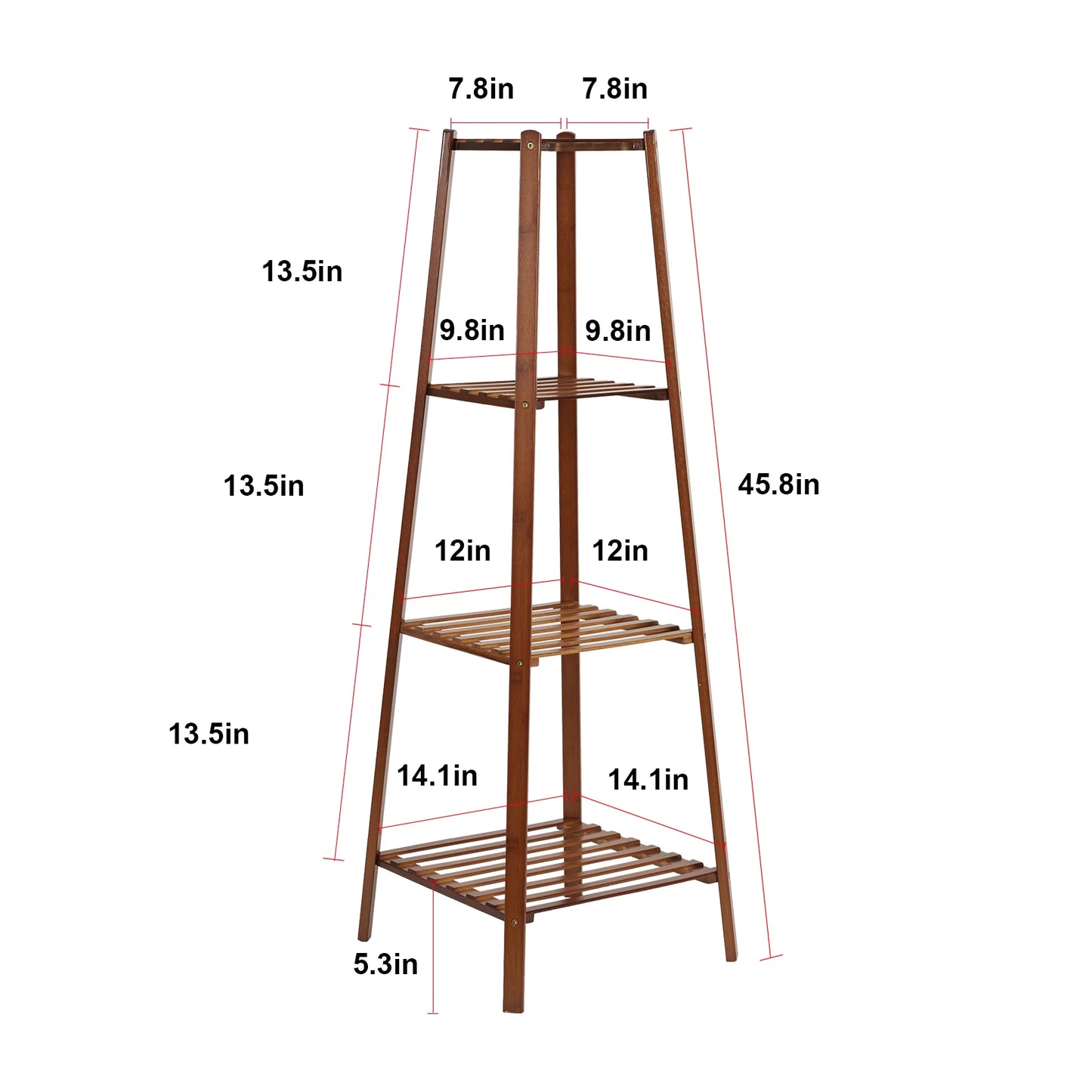 Bamboo Tall Plant Stand Storage Rack