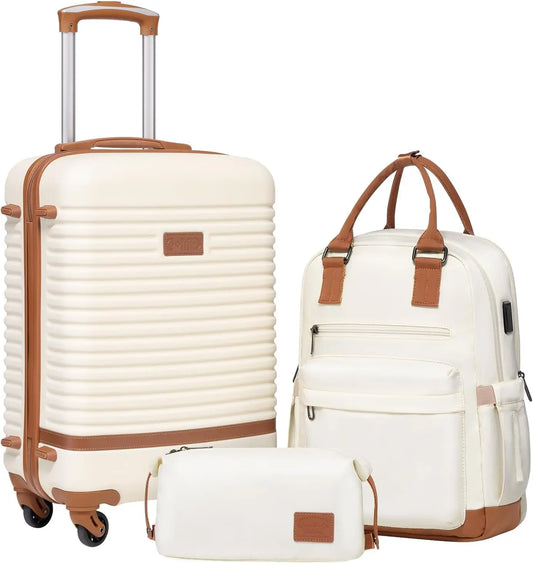 3-Piece Luggage Set with TSA Lock & Spinner Wheels