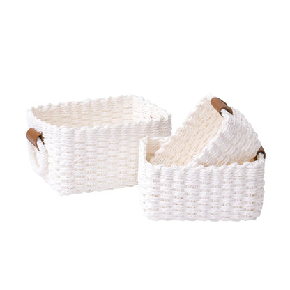 Decorative Square Basket Organizer Set of 3