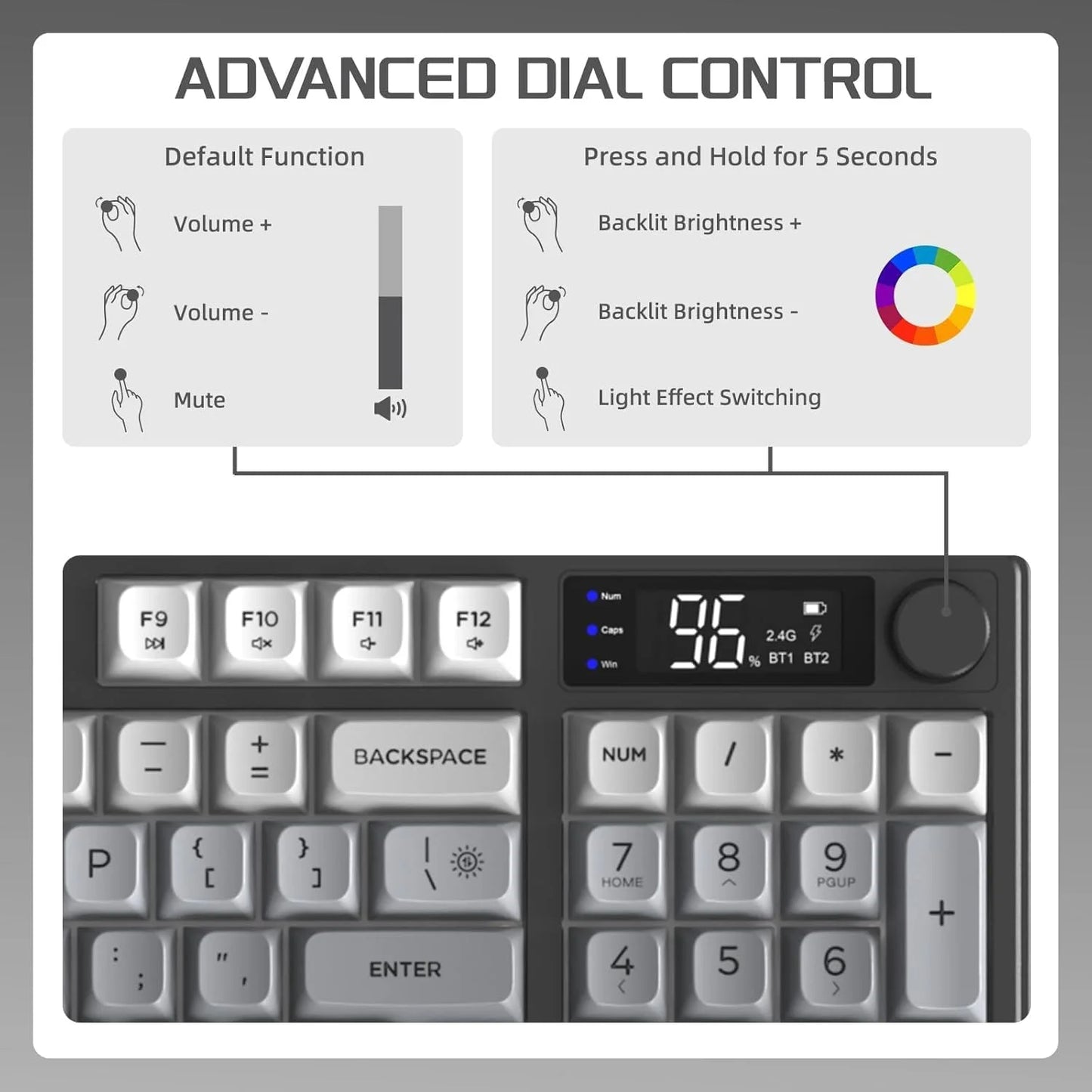 Wireless Gaming Keyboard Creamy Membrane