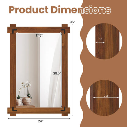35 x 24 Inch Shatterproof Wall Mirror