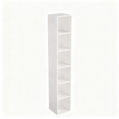 6-Tier Tall Cube Bookshelf Modern Storage Organizer