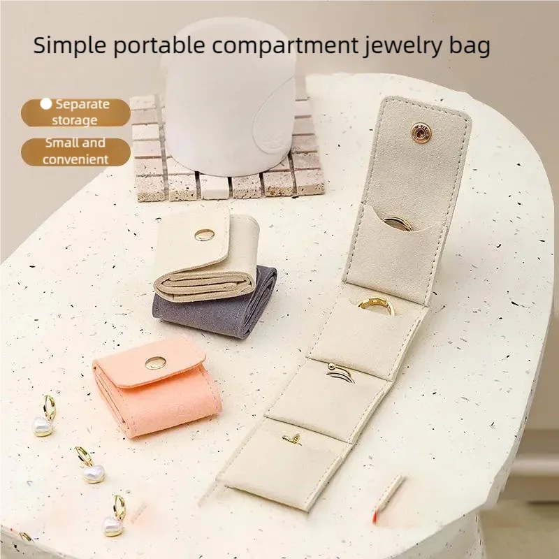 Mini Leather Jewelry Portable Travel Storage Bag