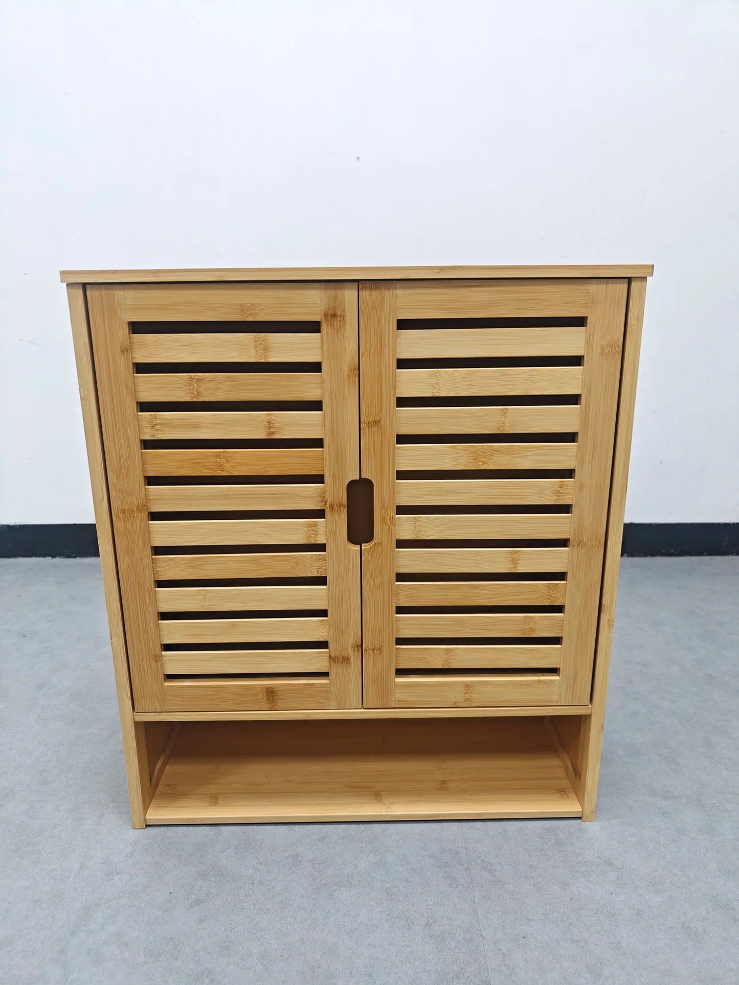 Wall-Mounted Bamboo Bathroom Cabinet Storage