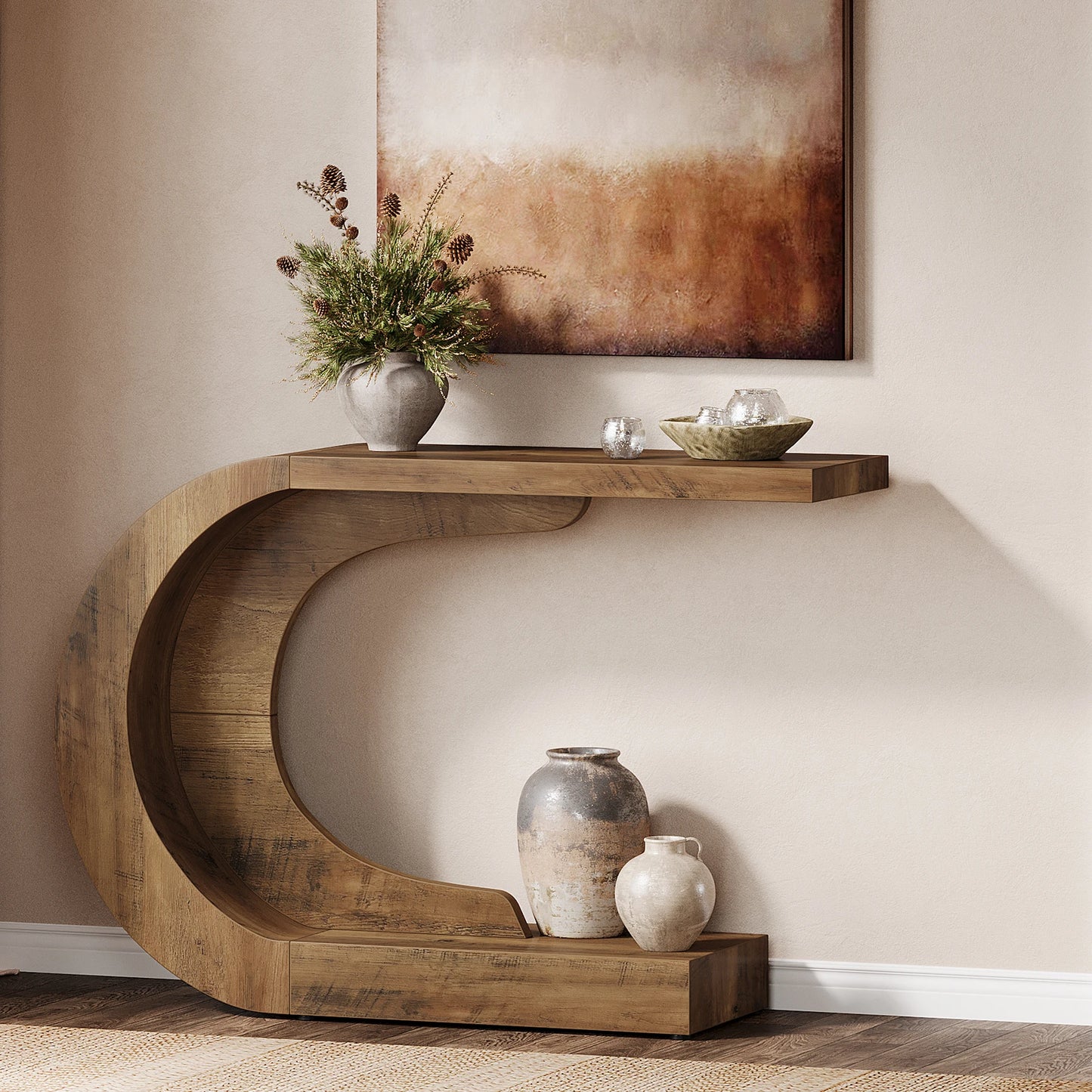 Mid-Century Modern Console Table for Entryway