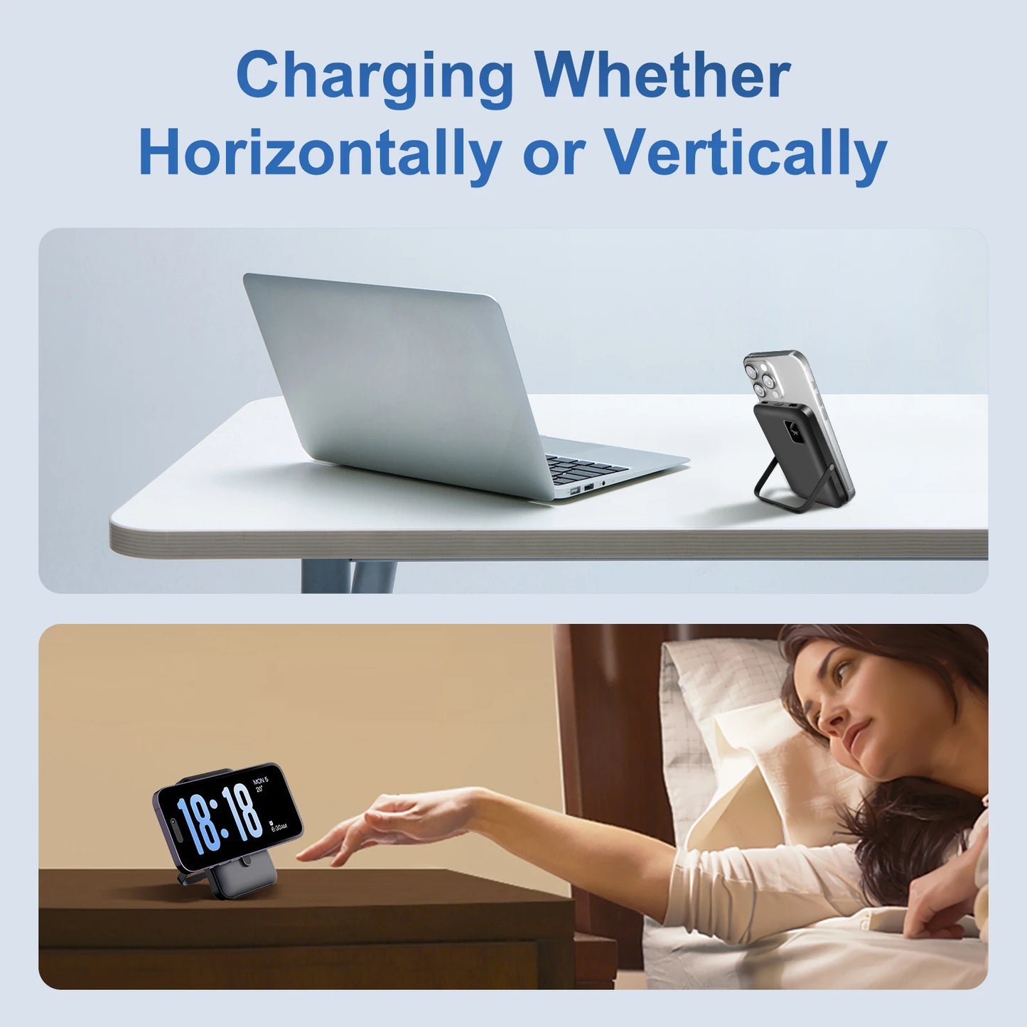 10000mAh Magnetic Power Bank with Foldable Stand