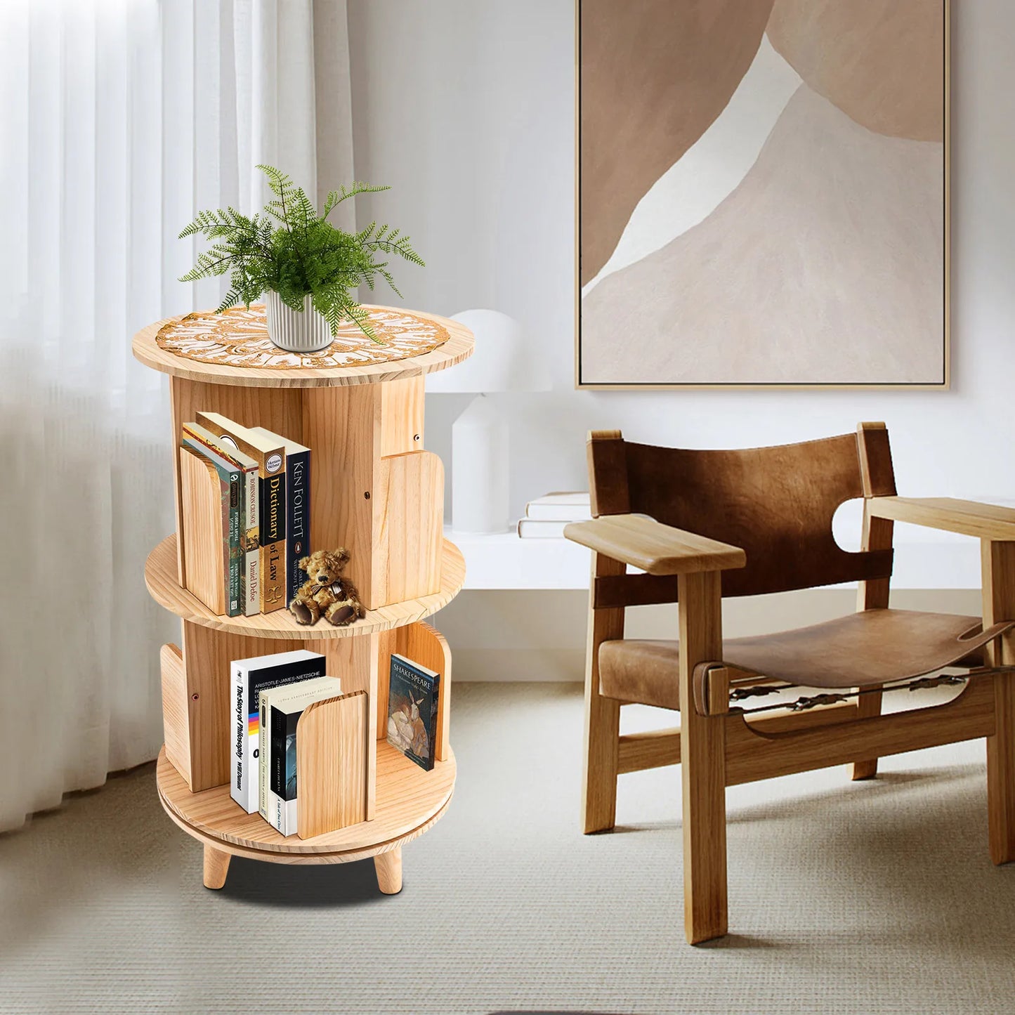 360° Rotating Display Stand with Floor-Standing