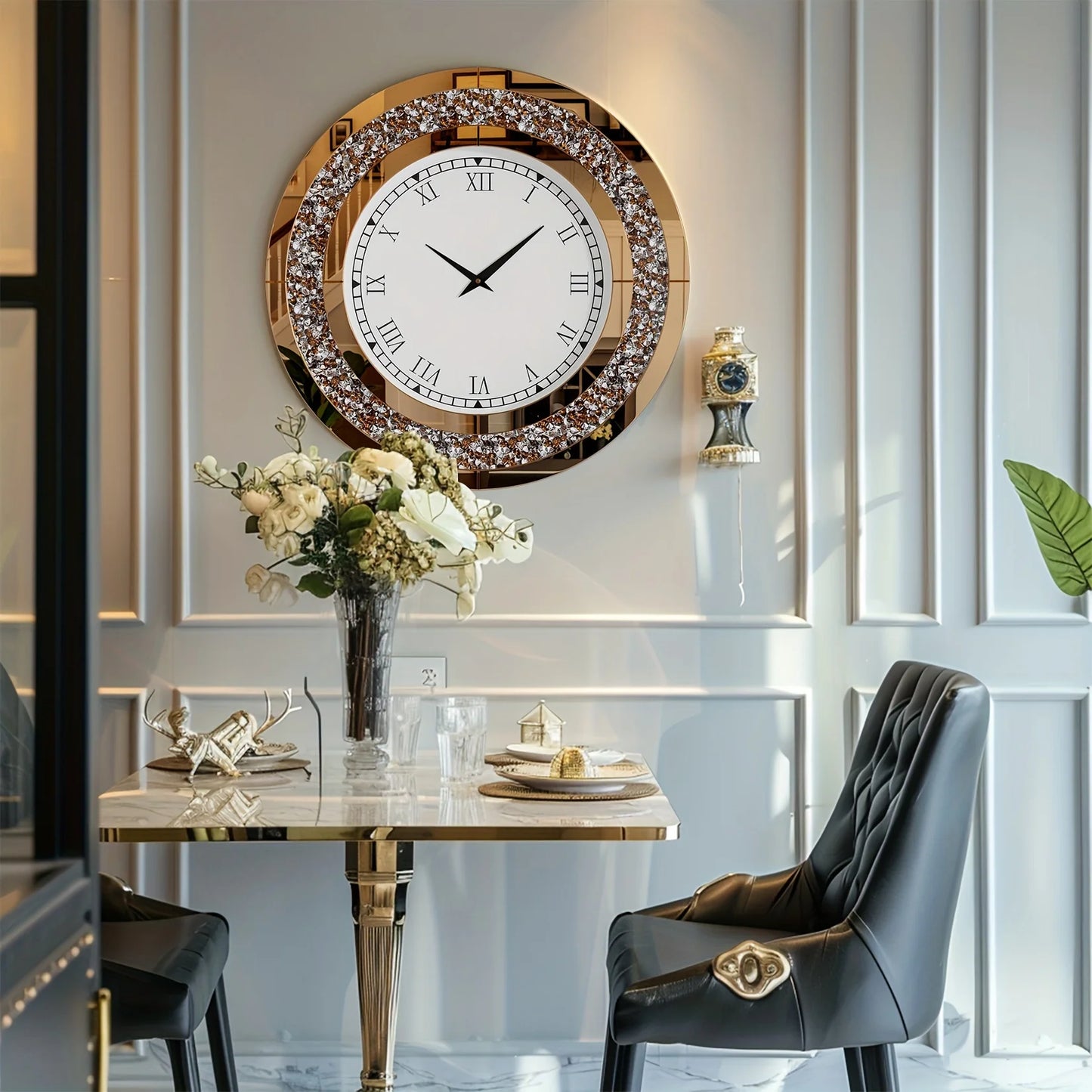 Decorative Wall Round Mirror Clock