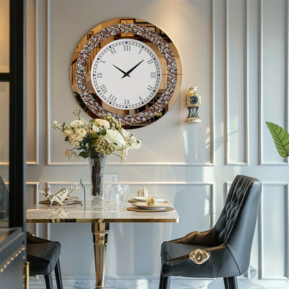 Decorative Wall Round Mirror Clock