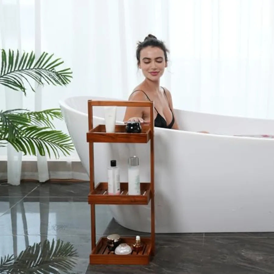 Standing Shower Organizer Shelf with Handle