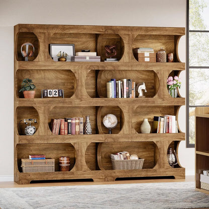 Modern Asymmetrical Bookshelf Freestanding Display Shelf