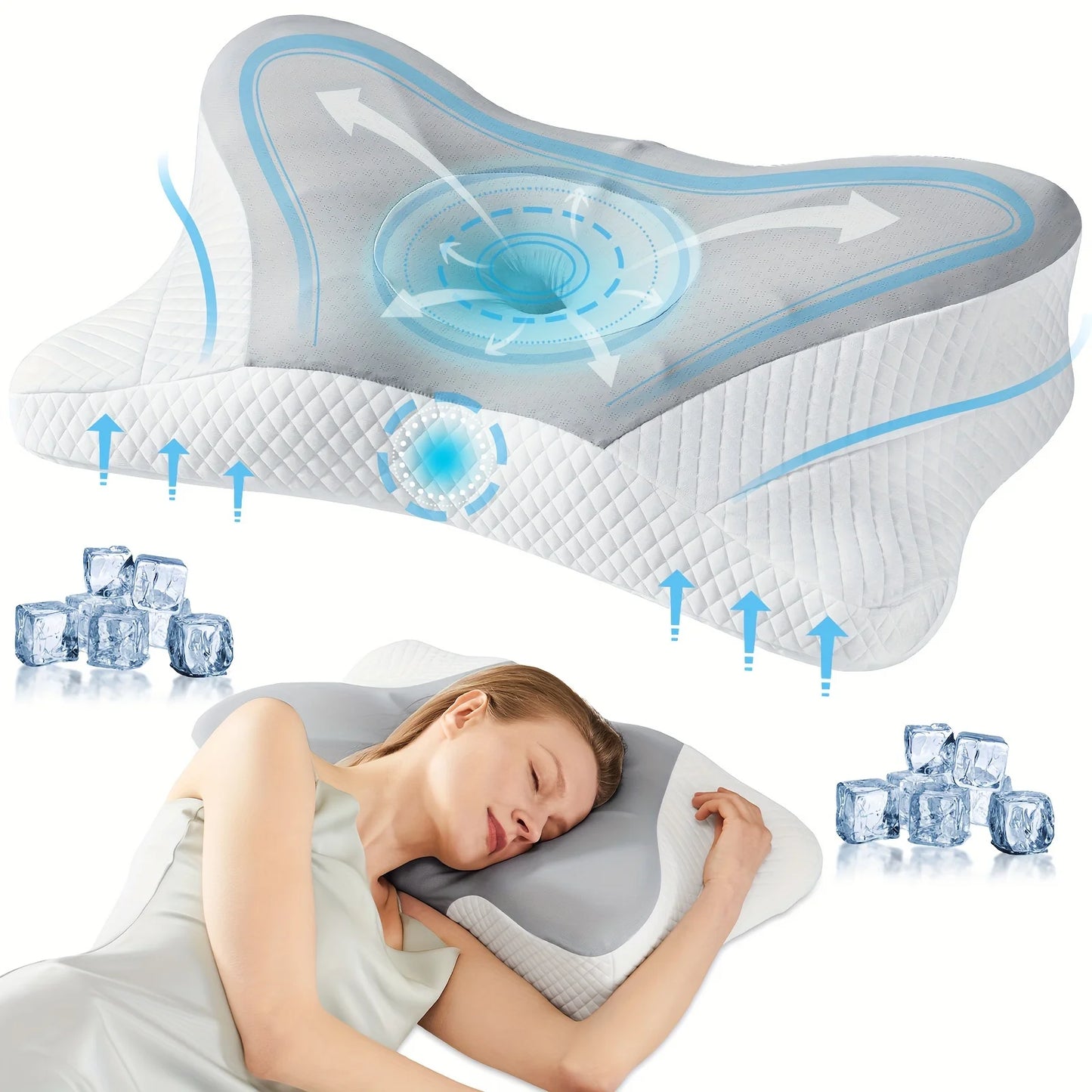 Ergonomic Contour Neck Pillows for Neck Relief