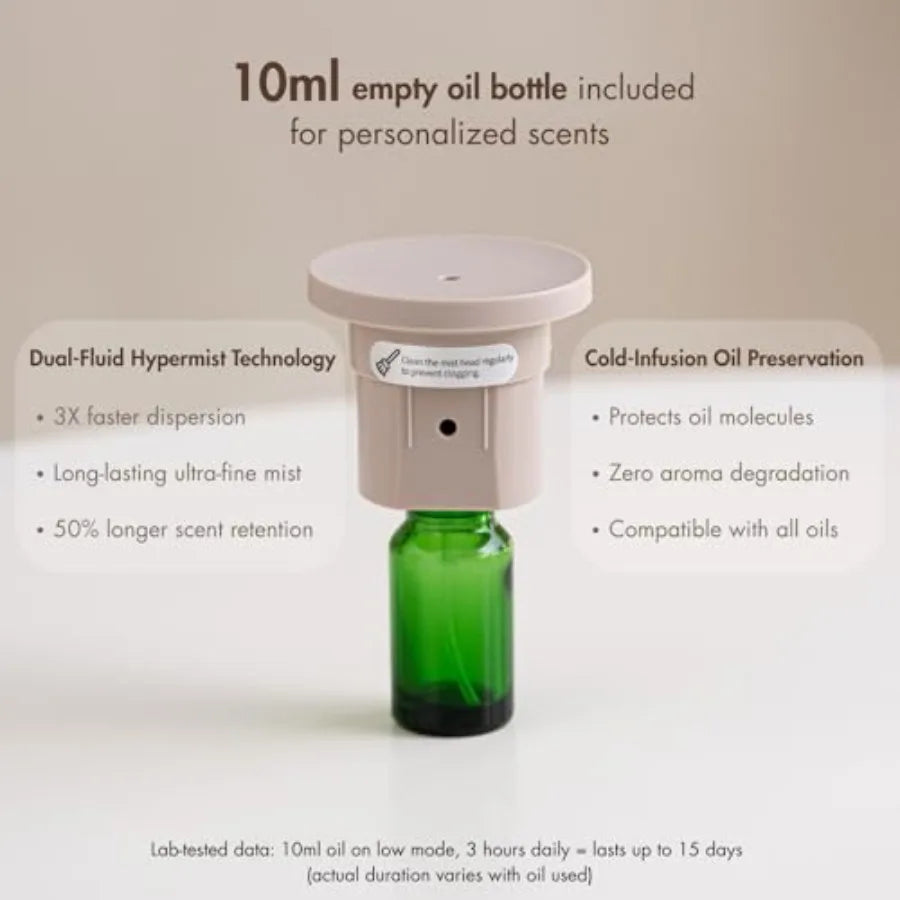 Waterless Essential Oil Diffuser w Solid Wood Cover