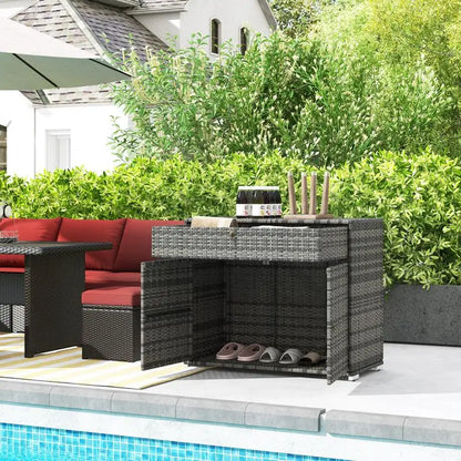 Outdoor Towel Rack and Pool Toy Storage Cabinet