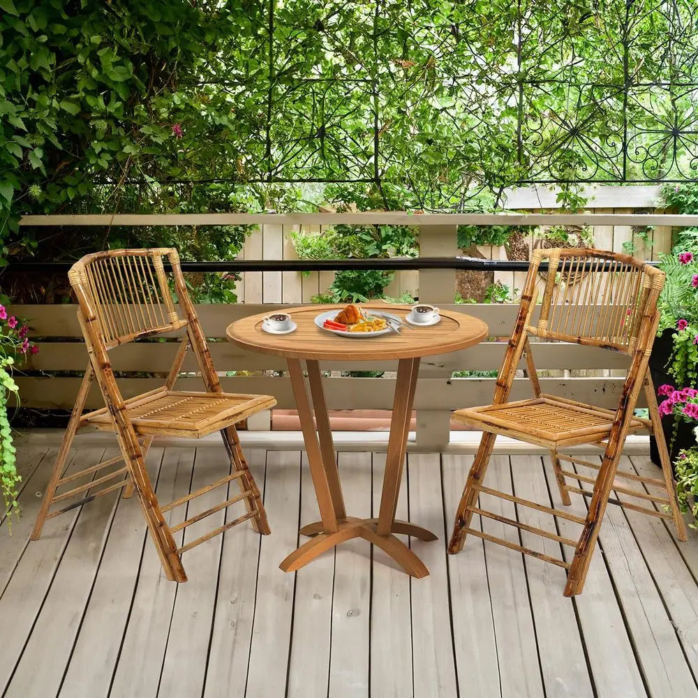 Bamboo Foldable Dining Wood Chairs