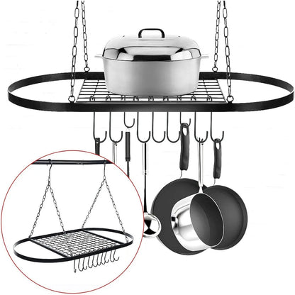 Pot Pan Rack Decorative Wall Mounted Storage