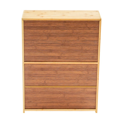 Bamboo MDF Sliding Door Kitchen Pantry Organizer