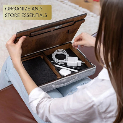Portable Lap Desk with Cushion for Laptop