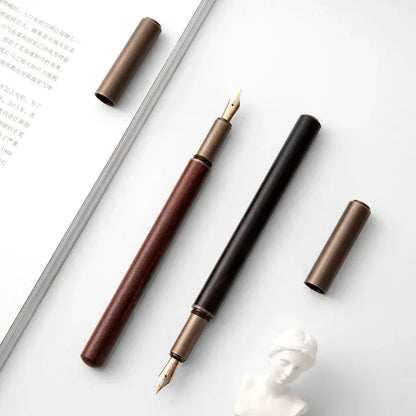 Luxury Retro Wood Bronze Fountain Pen