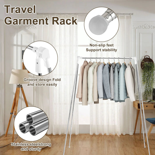 Collapsible Floor Stand Clothes Hanger Drying Rack