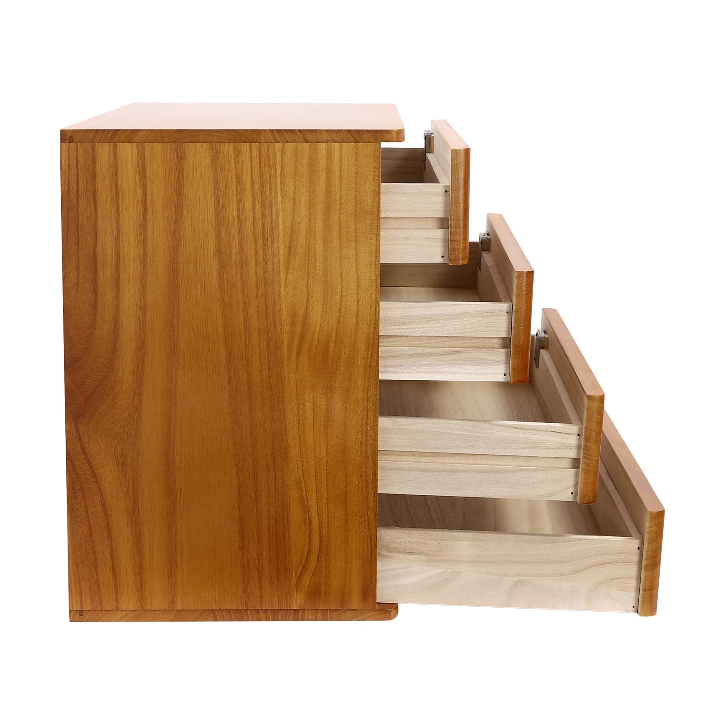 Wooden Desktop Storage Organizer with Lockable Drawers