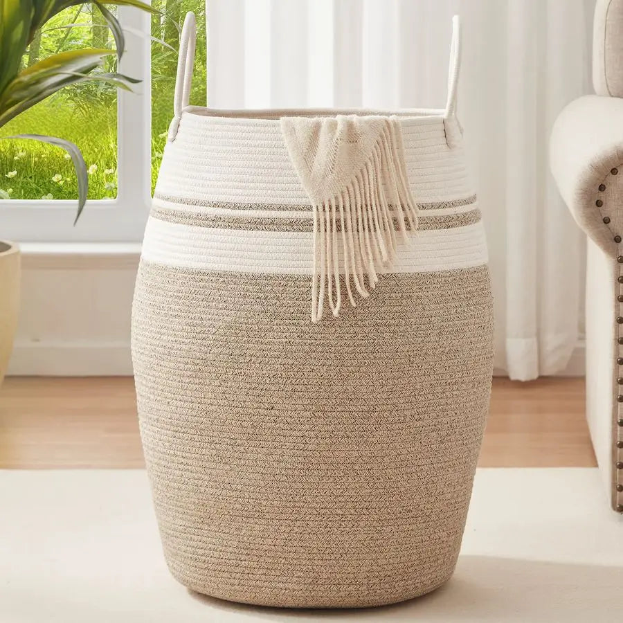 Laundry Hamper Woven Cotton