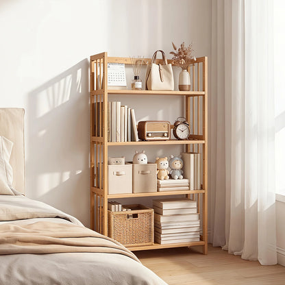 Bamboo Bookshelf with Adjustable Shelves