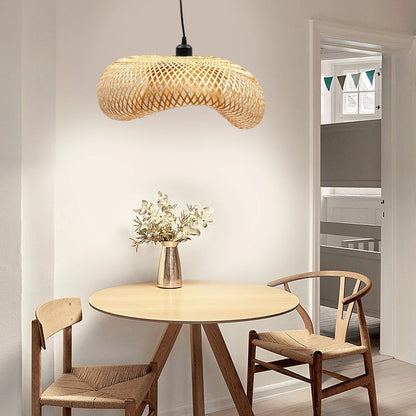 Bamboo Wicker Rattan Hanging Ceiling Lamp