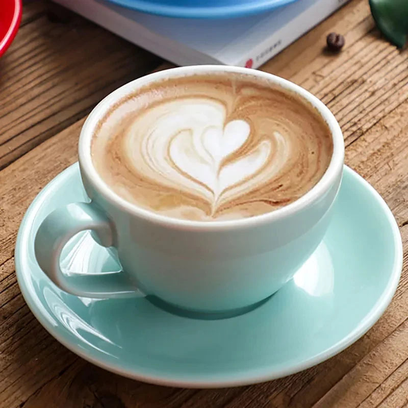 Fashion Ceramic Coffee Cup with Saucer Set