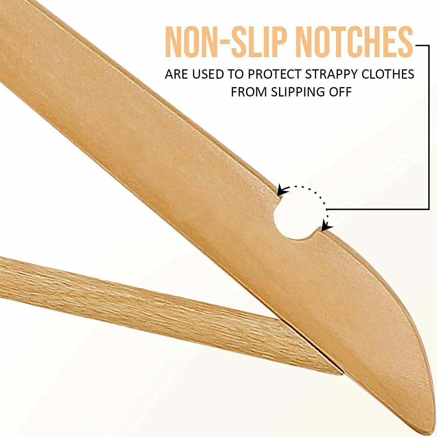Wooden Suit Hangers Premium Natural Finish Home