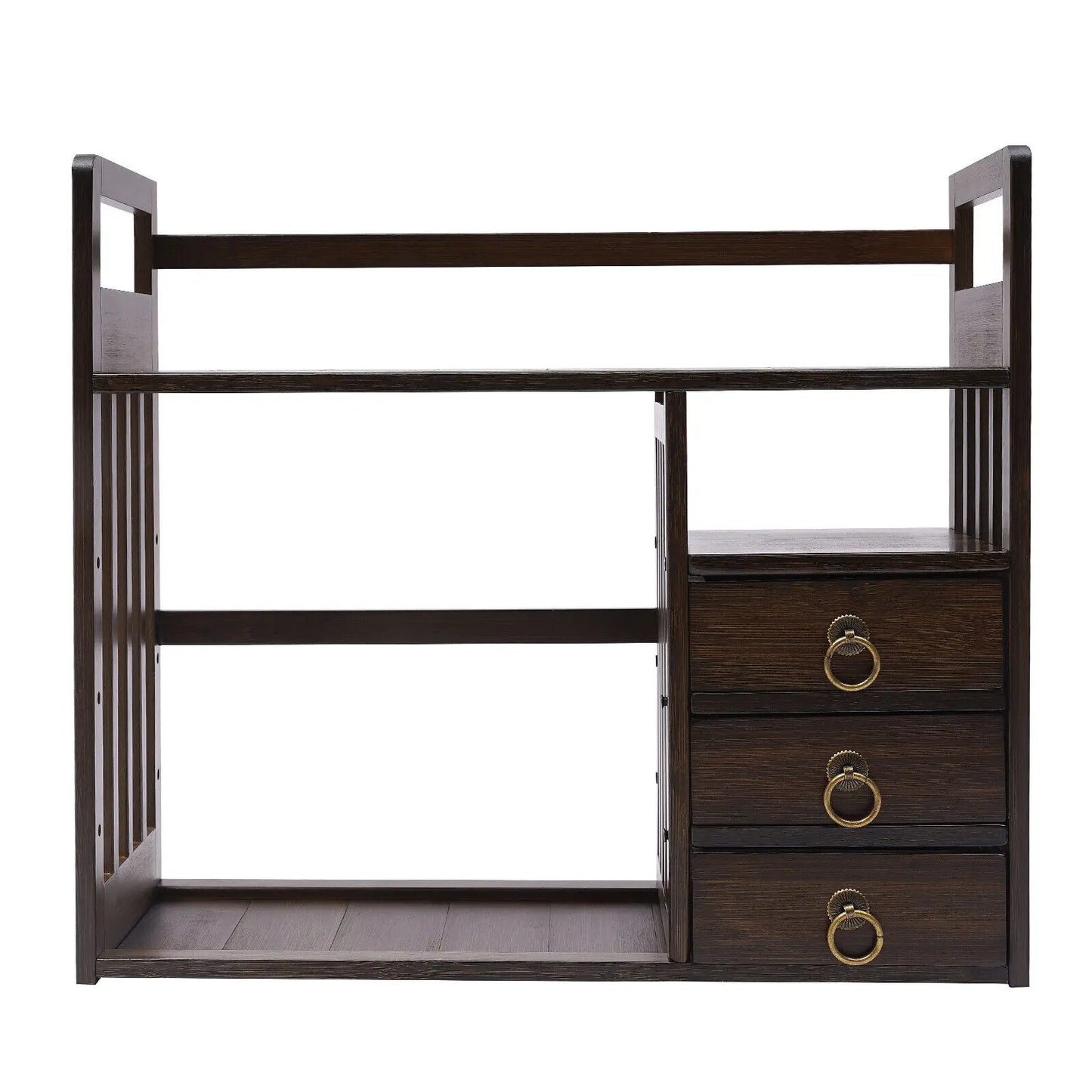 Desktop Bookshelf Bamboo Organizer Rack Storage Shelves