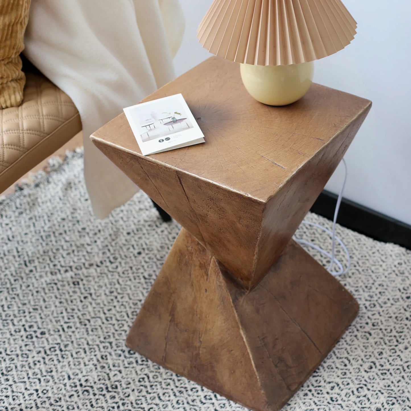 Modern Geometry Side Table for Indoor and Outdoor