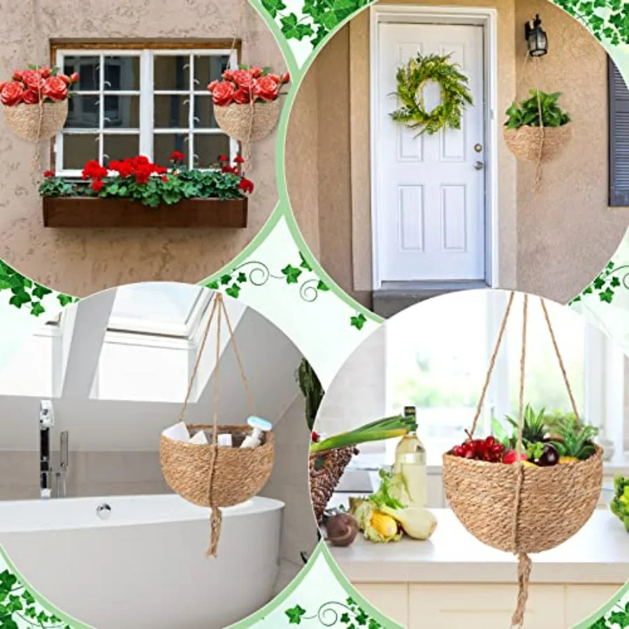 Indoor Boho Hanging Planter Basket Set