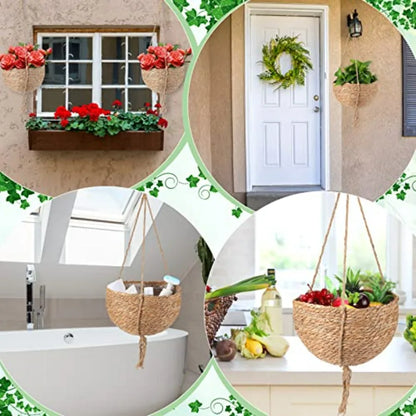 Indoor Boho Hanging Planter Basket Set
