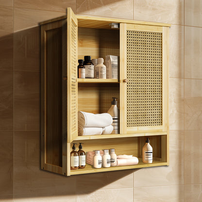 Wooden Storage Cupboard Wall Mounted Medicine Cabinet