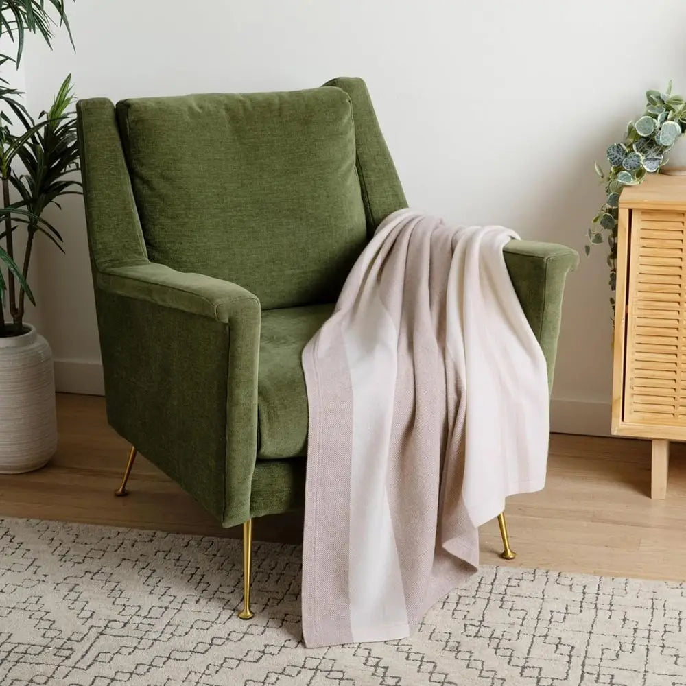 100% Pure Cashmere Ultra Soft Woven  Throw Blanket