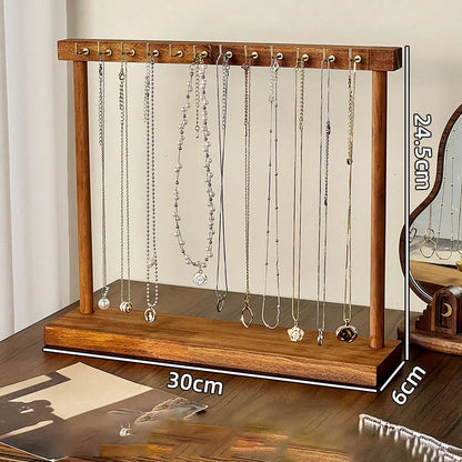 Jewelry Organizer Display Stand Solid Wood