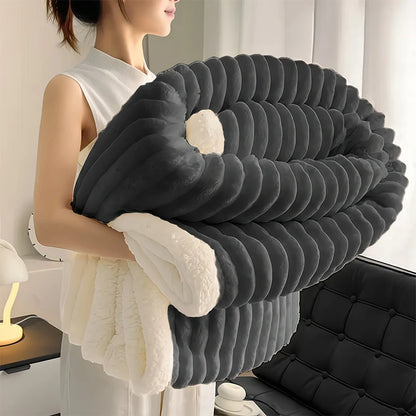1pc Weighted Sherpa Fleece Blanket