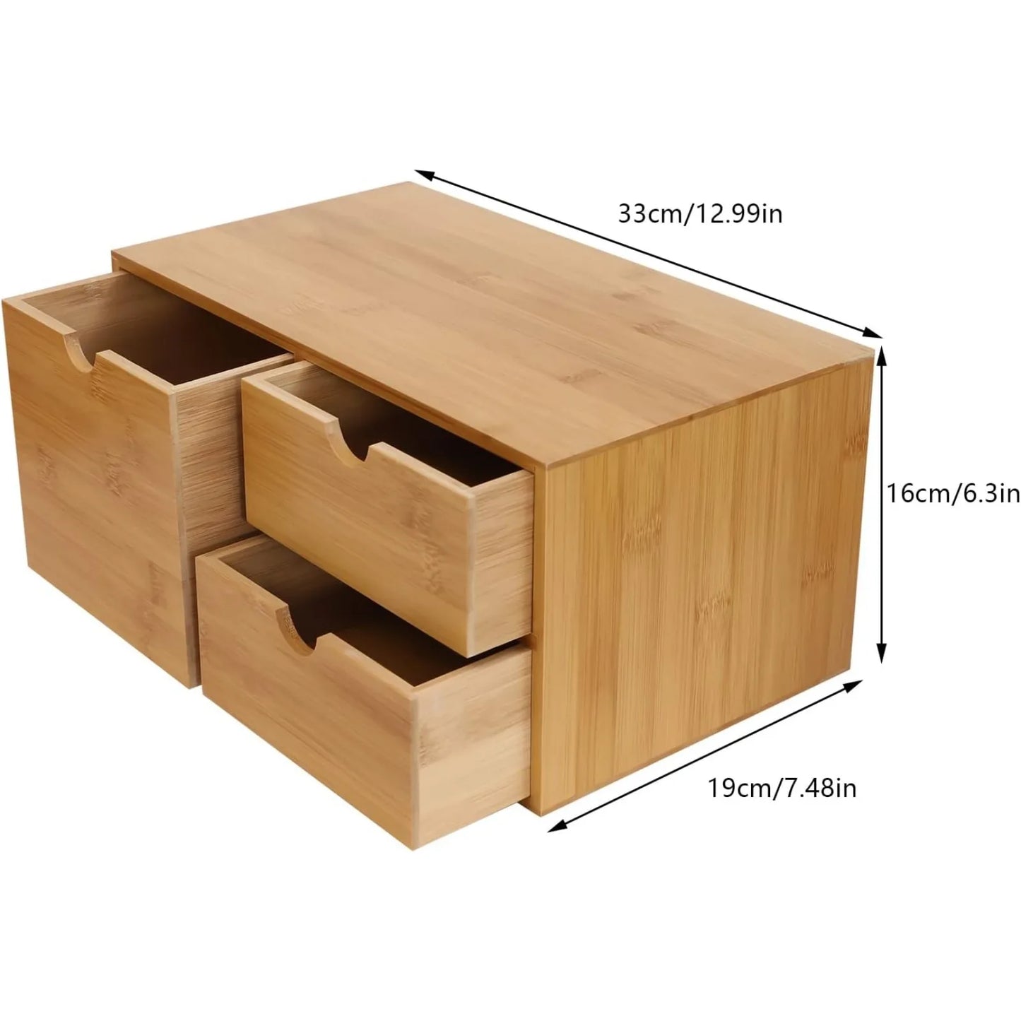 Desktop Bamboo Drawers Organizer for Home Office