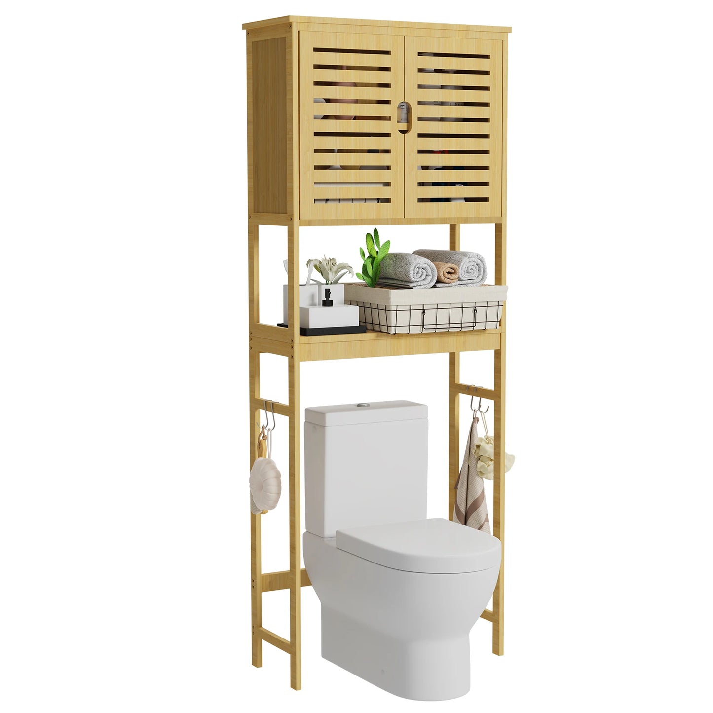 Over The Toilet Storage Cabinet Organizer
