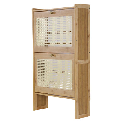 Shoes Storage Organizer with 2 Flip Drawers