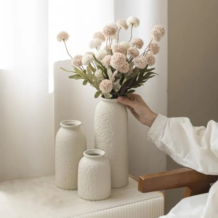 3 Pieces Large Decorative Ceramic Vase Set