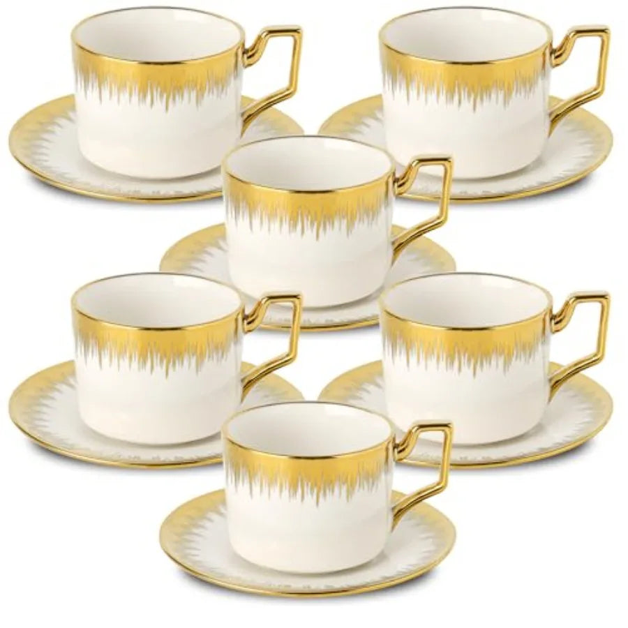 Ceramic Turkish Coffee Cup With Gold Trim