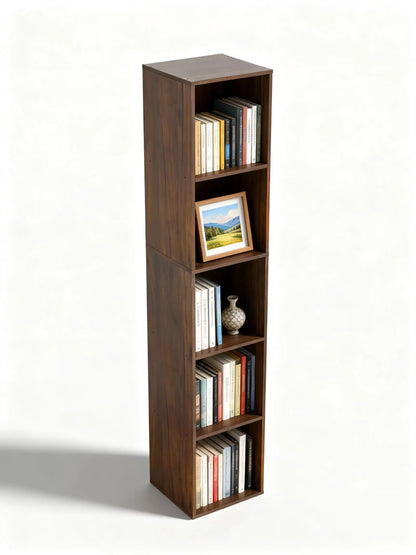 6-Tier Tall Cube Bookshelf Modern Storage Organizer