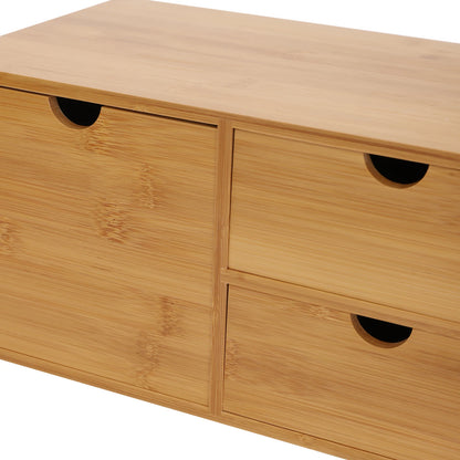 Wooden Desk Organizer Storage Box